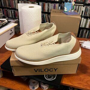 NEW Men’s Vilocy Casual Knit Dress Oxfords in Beige/Tan Size 11 NIB